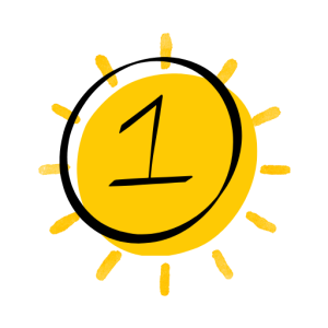 logo avec un soleil représentant la première prestation